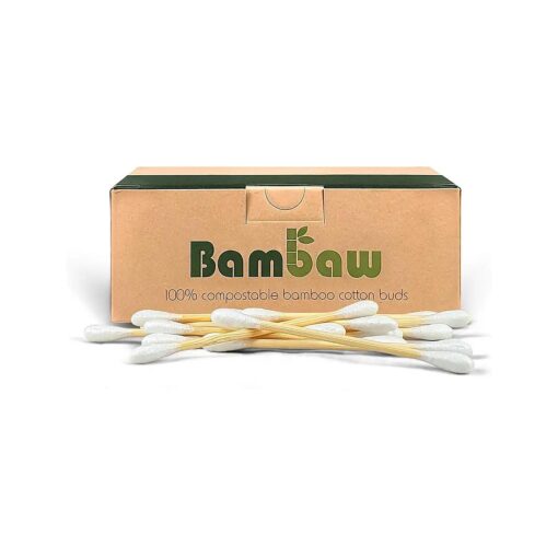 Bamboo Cotton Buds | Eco Cotton Buds | Cotton Swab | Wooden Cotton Bud | Eco Friendly packaging | Recyclable & Biodegradable cotton buds | Bambaw ( 200 )