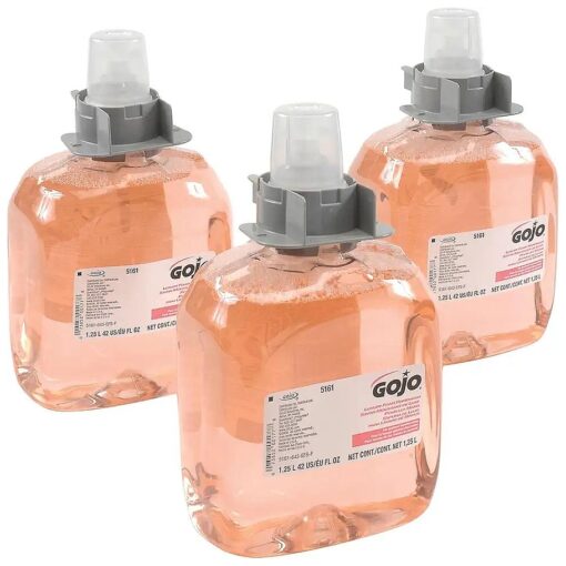 GOJO FMX-12 Luxury Foam Handwash, Cranberry Scent, EcoLogo Certified, 1250 mL Foam Soap Refill for GOJO FMX-12 Push-Style Dispenser ( Pack of 3 ) - 5161-04