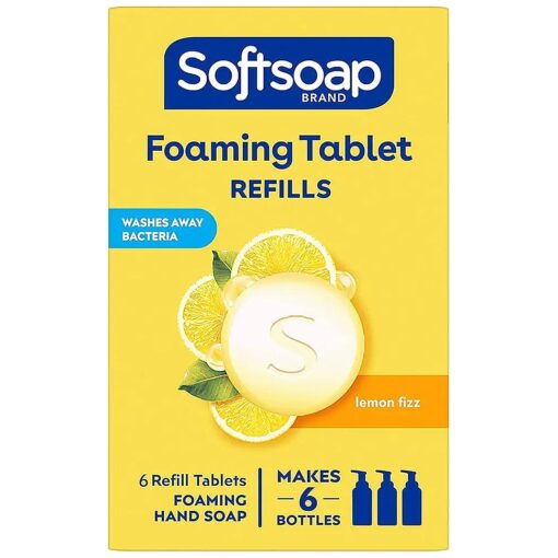 Softsoap Hand Soap Tablets, Foaming Hand Soap Refill Tablets, Lemon Fizz, 6 Tablets