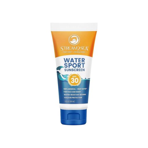 STREAM 2 SEA SPF 30 Mineral Sunscreen Biodegradable and Reef Safe Sunscreen, 3 Fl oz Non-Greasy and Moisturizing Mineral Sunscreen For Face Protection and Body Against UVA and UVB