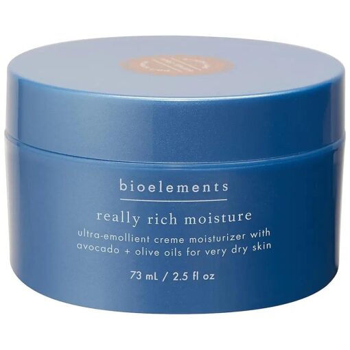 Bioelements Really Rich Moisture - 2.5 fl oz - Ultra Emollient Cream Facial Moisturizer for Very Dry Skin - Vegan, Gluten Free - Never Tested on Animals