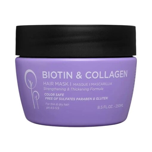 Luseta Biotin & Collagen Hair Mask for Dry & Damaged Hair and Growth-Thickening Hair Treatment-Anti Frizz, Nourishment for Thin Hair 8.5 oz