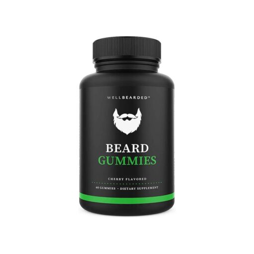 Beard Gummies - Natural Hair Growth Vitamins for Men - Scientifically Formulated for Fuller, Longer, Thicker Beards & Mustache - 5000mcg Biotin - Beard Gummy Supplement - Mens Beard Care