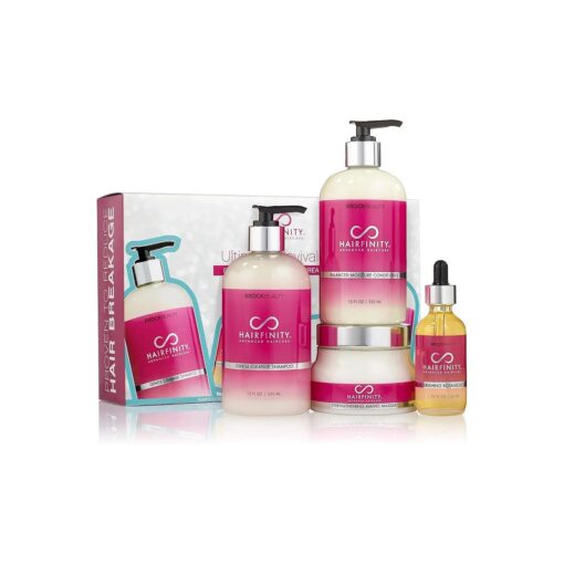 Hairfinity Ultimate Revival Kit - Biotin Shampoo & Conditioner Set - Silicone & Sulfate Free Growth Formulas for Damaged, Dry, Curly & Frizzy Hair- Thickening for Thin Hair Safe for Color Treated