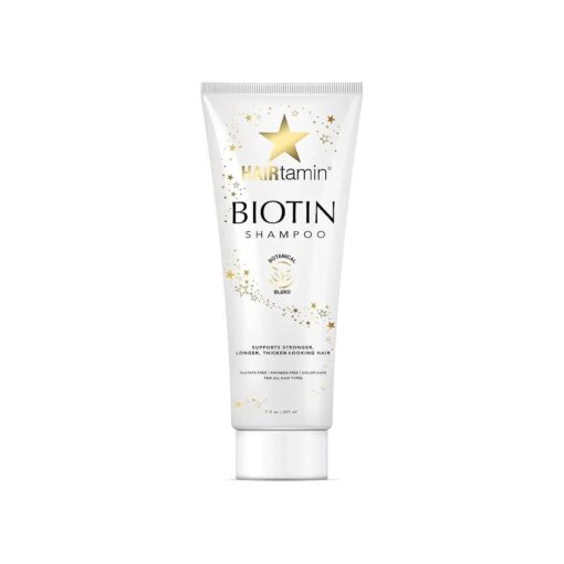 HAIRtamin Biotin Shampoo - Helps to Support Stronger, Longer, Thicker-Looking Hair with Sulfate-Free, Hydrating, Vitamin Rich Formula Shampoo, Made With Vitamin B5, Cucumber Extract, Aloe Vera