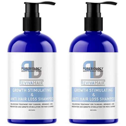 Biotin Shampoo for Thinning Hair Care | RevivaHair Volumizing Shampoo with Procapil Keratin and Rosemary Oil for Hair Treatment | Thinning Hair Shampoo for Men and Women with Vitamin B and E ( 2 Pack )