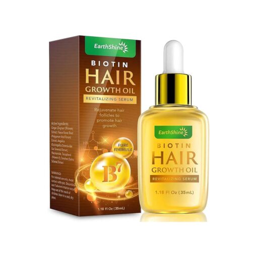 Hair Growth Serum - Biotin Hair Regrowth Oil Prevent Hair Loss and Helps Hair Thicker, Stronger, Longer Hair Treatment Men and Women 1.18 Oz ( 35 mL )