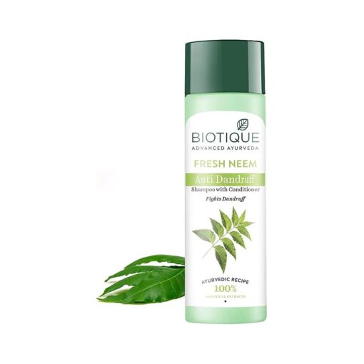 Biotique Margosa Anti-Dandruff Shampoo & Conditioner 190Ml/ 6.42 Fl.Oz I Leaves Hair Fresh, Lustrous And Full Of Natural Body