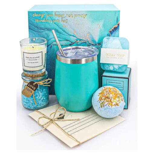 Birthday Gifts for Women, Mothers Day Gifts - Bath Relaxing Spa Gift Basket Set, Self Care Gifts Unique Anniversary Gifts Idea for Mom Women Her Best Friends Sister Wife Girlfriend Coworker Teacher