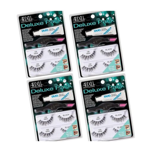 Ardell False Eyelashes Deluxe Pack 120 Black 4 Pack