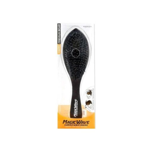 Black Ice Magic Wave Curved Wave Brush Hard Premium Boar