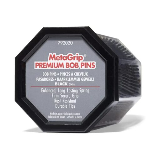 MetaGrip Black Premium Bobby Pins, 300 Count