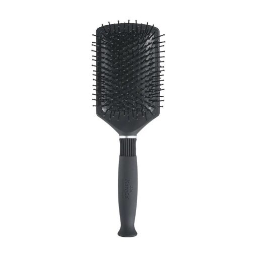 KareCo Large Paddle Brush : Cushioned Square Paddle Brush for Long or Wet Hair, Black Color