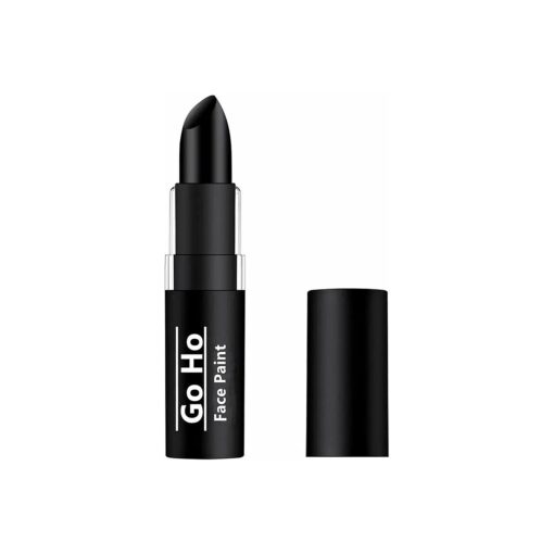 Go Ho Makeup Clown Black Cream-Blendable Stick -Eye Black Face Body Paint Stick Professional SFX Makeup Cosplay Costume, Safe Face Paint Nose & Lip Smacking for Eye Black Football Sports Halloween