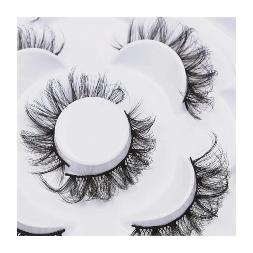 False Eyelashes Strip Mink Lashes Natural Wispy Lashes Fluffy 11MM Russian Fake Eyelashes Pack