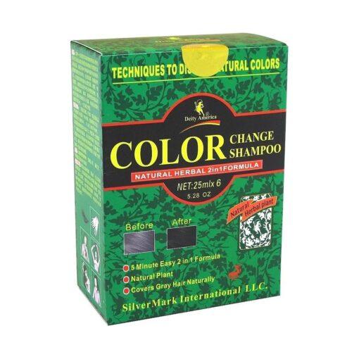 Deity Shampoo Color Change Kit Natural Herbal 2-N-1 Black ( 2 Pack )