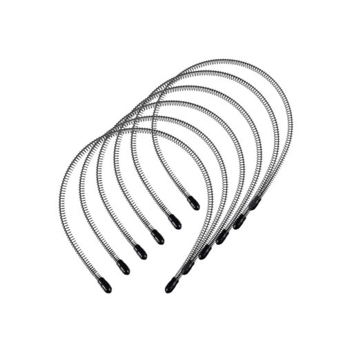 6 Pieces Unisex Hair Band Men Metal Headband Small Spring Wavy Black Hair Hoop Nonslip Slicked Back Headband for Men Women Sports Sports Fashion Headwear Hair Accessories