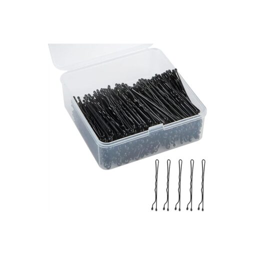 Black Bobby Pins 400PCS Hair Bobby Pins for Women, Bun Pins for Thick Hair Thin hair and All Hair Types, Hair Pins with Case, 1.97 inch