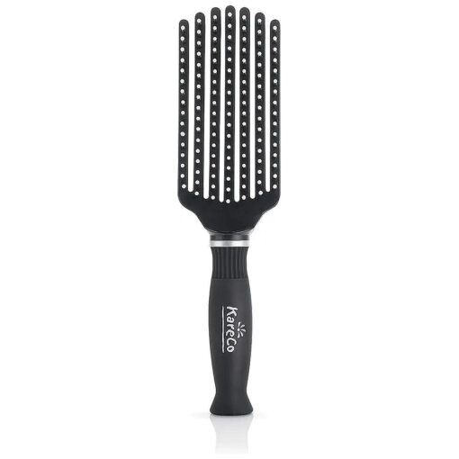 KareCo Tangle Buster Brush, Detangler for All Hair Types, Black, Mini ( 7 Fingers )