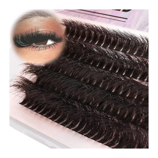 Lash Clusters Thick Eyelash Extension Fluffy Cluster Lashes 18mm Mink Lash Clusters Eyelashes Full Volume DIY Eye Lash Extension Individual Lashes by Winifred