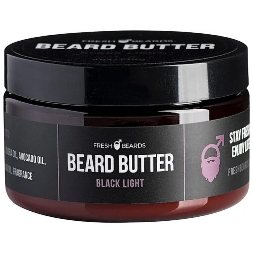 Black Light Beard Butter - Spice, Wood, and Citrus Fragrance - Scented Mens Beard and Mustache Conditioner - Soothing Anti-Itch Moisturizer and Softener for Healthy Beard Growth