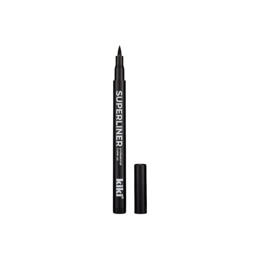 kiki Superliner Liquid Eyeliner Pen Black, Smudge proof All Day Vegan Formula, Cruelty Free Smudge Proof All Day