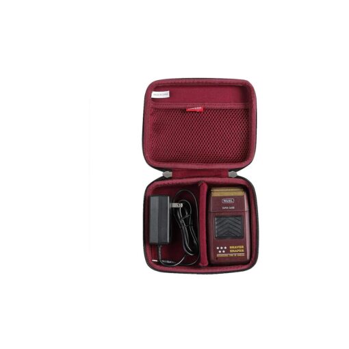 Hermitshell Hard Travel Case for Wahl Professional 8061-100 8164 5-Star Series Rechargeable Shaver Shaper ( Black+Maroon )