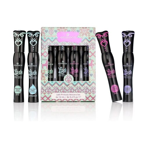 essence | Lash Princess Mascara Set | 4 Vegan & Cruelty-Free Mascaras | False Lash Effect, Waterproof, Curl & Volume, Sculpted | Holiday Gift for Beauty Lovers