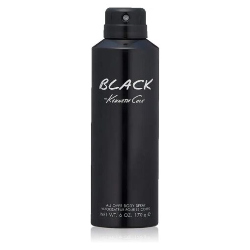 Kenneth Cole Black Body Spray Cologne for Men, 6.0 Fl, Oz, ( Pack of 1 )