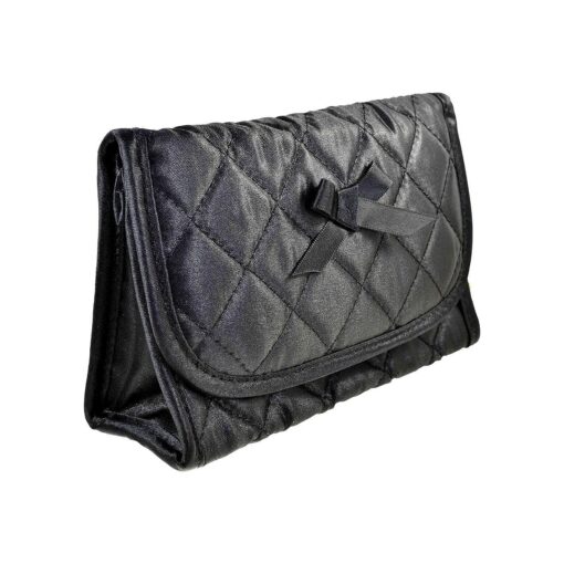 Cosmetic Bag with a Mirror ( Black, Small )