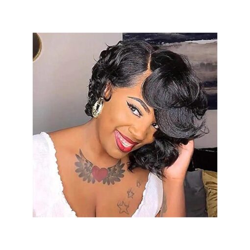 Synthetic Curly Wigs for Black Women Shoulder Lenght Bob Hairstyles Black Bob Hair Wig Afro Curly Hairstyles