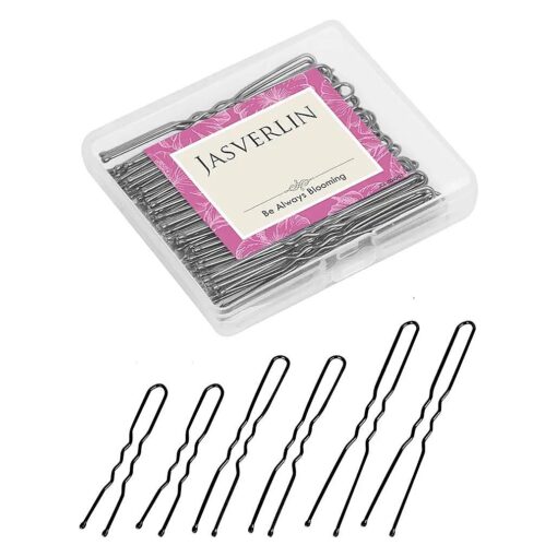 U Shaped Hair Pins Black Assortment, U Bobby Pin for Bun Small Long Hair Pins Bunheads for Wedding Hairstyles Hair Updo Accessories Women Girl Assorted Size 150pcs