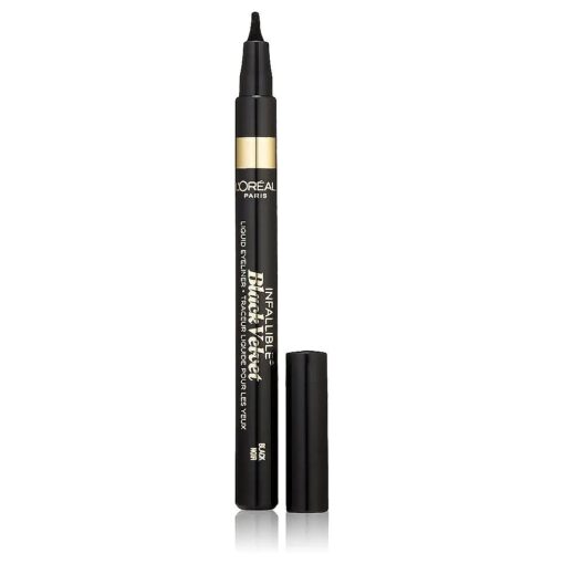 L'Oreal Paris Infallible Black Velvet Liquid Eyeliner, Black, 0.056 oz, ( Packaging May Vary )