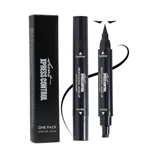 Winged Eyeliner Stamp Waterproof Long Lasting Liquid Black Pen Cat Eye Matte Eye Makeup ( Black - 1 Pack )