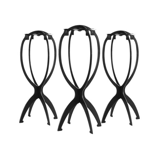 Dreamlover Wig Stand, Wig Head Stand for Multiple Wigs, Black, 3 Pack