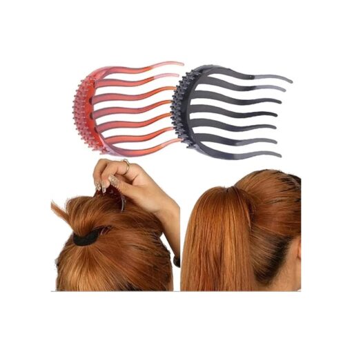 2Pcs Ponytail Bump it UP Hair Styling Insert Comb Fluffy Hair Comb ( 1Black+1Coffee )