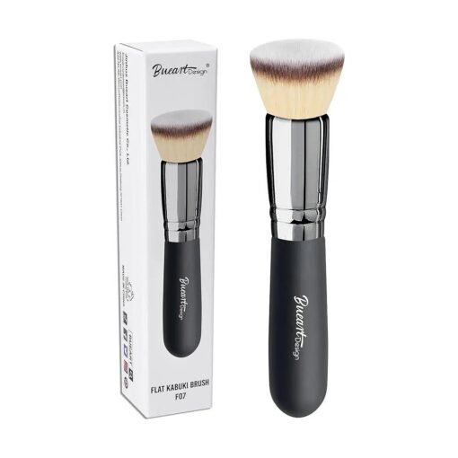 Flat Top Buffing Foundation makeup Brush ULTRA SOFT DENSE Kabuki Make up Brush for Liquid, Cream, Mineral Powder Blending, Flawless Face Brush makeup Brushes