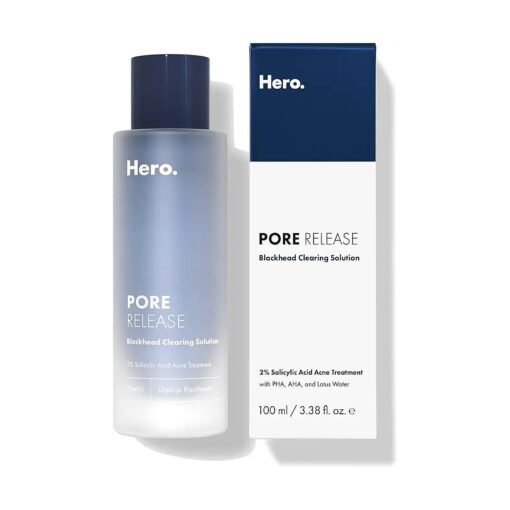 Hero Cosmetics Pore Release Blackhead Clearing Solution - Exfoliating Toner Featuring BHA, PHA, AHA and 2 % Salicylic Acid ( 100 ml )