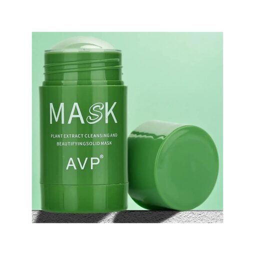 Green Tea Cleansing Mask Stick Purifying Clay Stick Deep Cleaning Oil Control Blackhead Removing Face Moisturizer with Green Tea Extract for All Skin Types