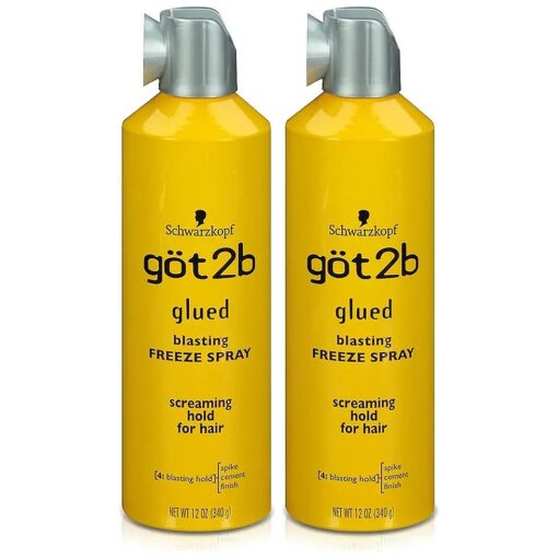 Glued Blasting Freeze Hairspray, 12 oz, Pack of 2