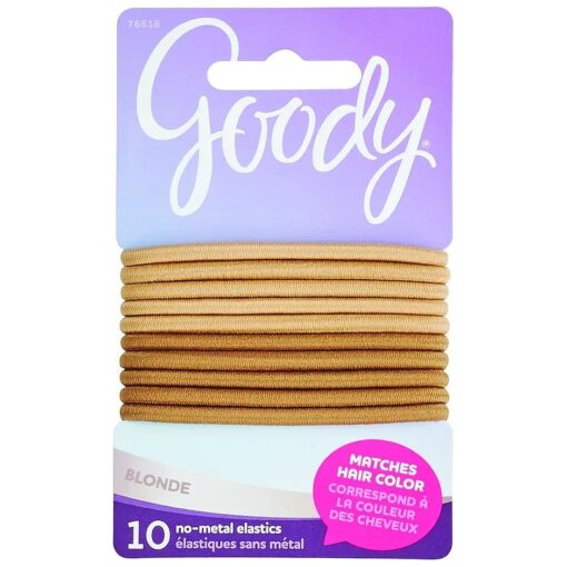 GOODY Women 's Colour Collection 4 mm Elastics, Blonde, 10 Count