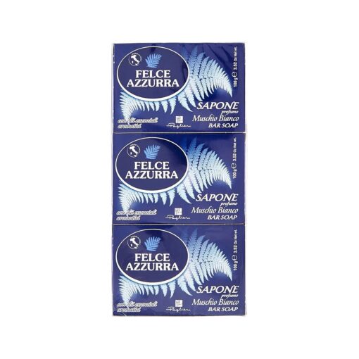 Felce Azzurra Blue Fern Moss Soap Gr.100, Pack of 3