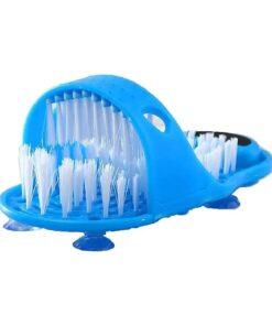 Shower Foot Scrubber, Feet Cleaner for Shower Floor with Dead Skin Remover File and Suction Cups ( 1PCS Blue )