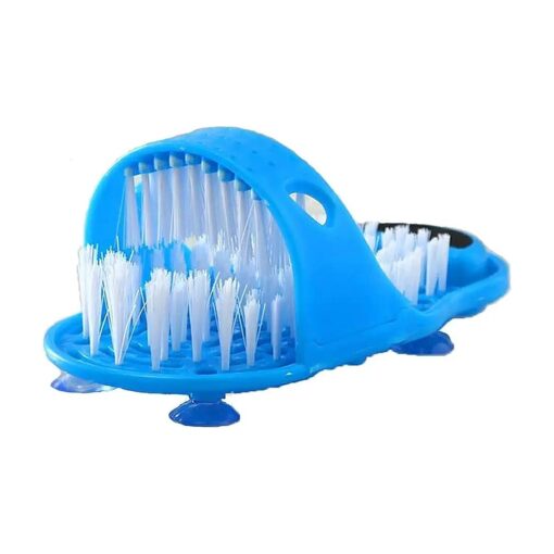 Shower Foot Scrubber, Feet Cleaner for Shower Floor with Dead Skin Remover File and Suction Cups ( 1PCS Blue )