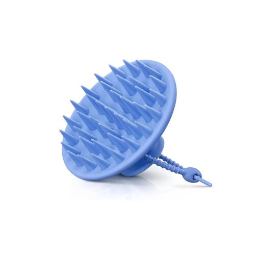 HEETA Scalp Massager Shampoo Brush with Silicone Bristles for Dandruff Removal Scalp Care & Hair Growth, Scalp Scrubber for All Hair Types, Head Massager Stress Relax, Upgraded Large Design, Blue