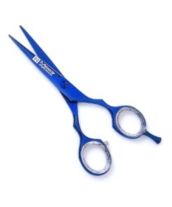 Macs Professional Razor Edge Barber Hair Cutting Scissors - Japanese Stainless Steel Salon Scissors - 5.5" Overall Length - Fine Adjustment - Blue Titanium - Premium Shears for Hair Cutting-2038