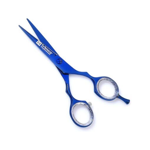 Macs Professional Razor Edge Barber Hair Cutting Scissors - Japanese Stainless Steel Salon Scissors - 5.5" Overall Length - Fine Adjustment - Blue Titanium - Premium Shears for Hair Cutting-2038