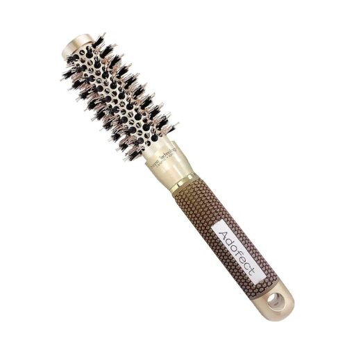 Thermal Ceramic & lonic Round Barrel Hair Brush with Natural Boar Bristle for Blow Drying, Curling, Styling, 1 inch