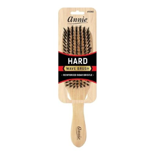 Annie Hard Wave Boar & Nylon Bristle Brush Light Brown