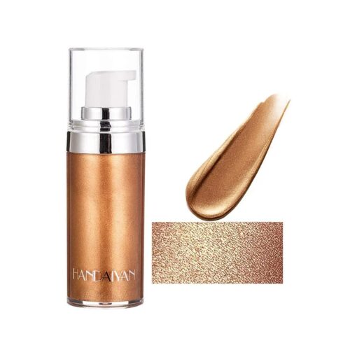 Body Face Luminizer Highlighter Cream Spray Liquid Bronzer Illuminator Glow Glistening Makeup Foundation ( # 3 Bronze Gold )